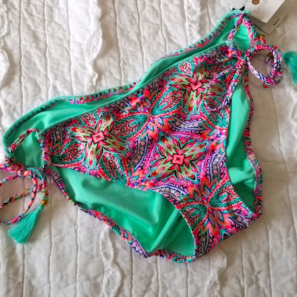 S&S Hipster Neon Paisley Tie Bikini Bottom XL NWT